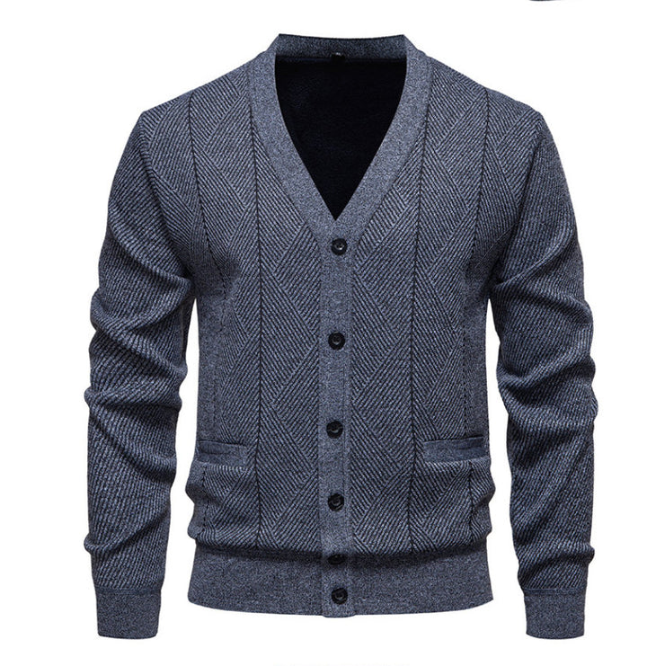 Herren modische Strickjacke mit einzigartigem Rautenmuster Echoarchiv