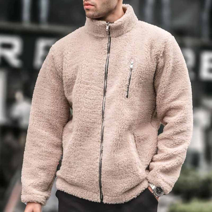 Herren kuschelige Fleecejacke mit praktischem Reißverschluss – Taviero