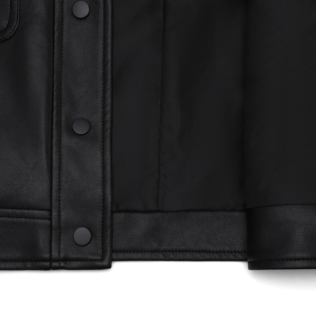 Damen Modische Kurzjacke aus Kunstleder Echo Archiv