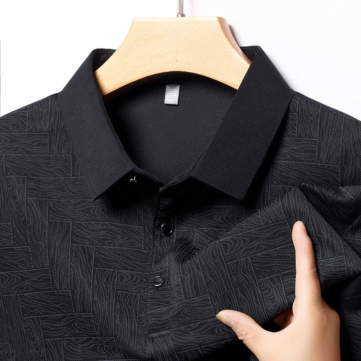 Herren stylisches Polohemd mit strukturiertem Design Echoarchiv