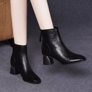 Damen Elegante Ankle Boots mit Blockabsatz Echo Archiv