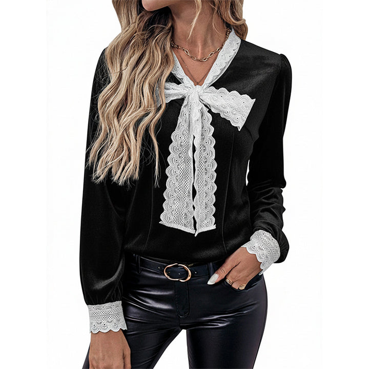 Damen Elegante Bluse mit Spitzenakzenten Echo Archiv