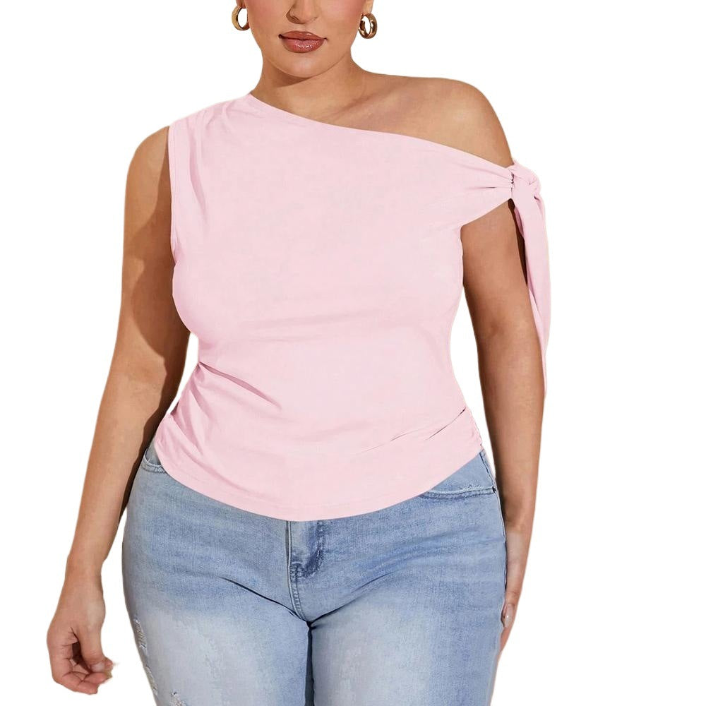 Damen asymmetrisches Top mit bindbarem Design Echo Archiv