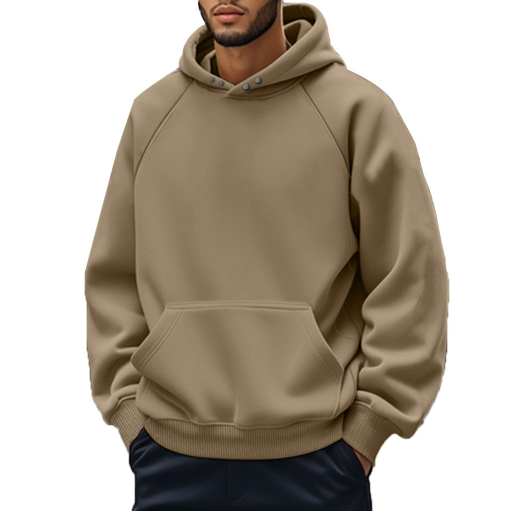 Herren lässiger Kapuzenpullover mit praktischem Kängurutaschen-Design und elastischen Bündchen Echoarchiv