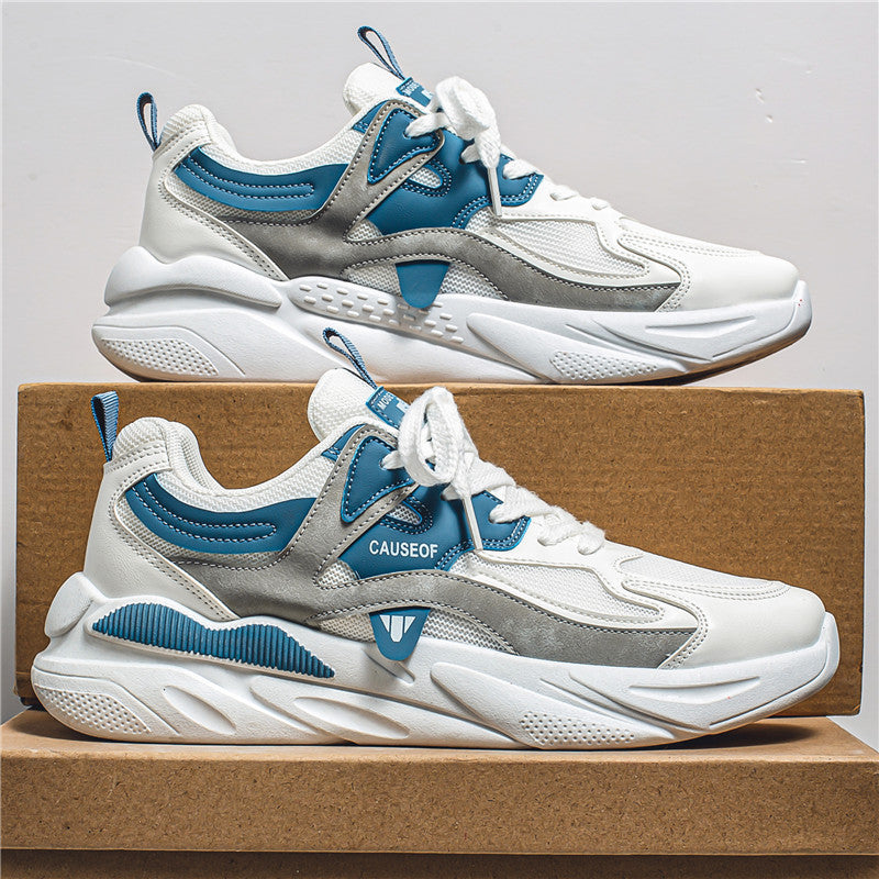 Herren Retro-Performance Street‑Sneaker mit mehrschichtiger Sohlentechnik und atmungsaktivem Mesh Echoarchiv