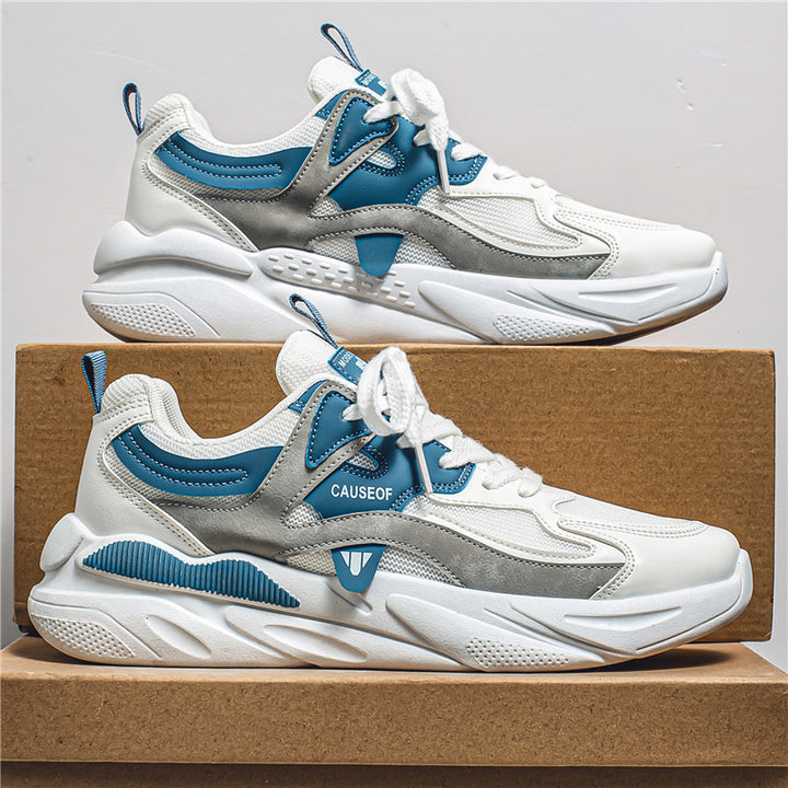 Herren Retro-Performance Street‑Sneaker mit mehrschichtiger Sohlentechnik und atmungsaktivem Mesh Echoarchiv