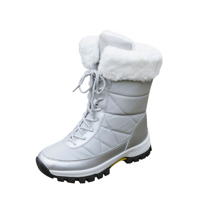 Damen Winterstiefel mit Kunstfellkragen, gesteppter Schaft und profilierter Thermosohle Echoarchiv