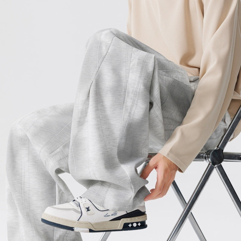 Herren Extraweite Relax-Freizeithose aus French-Terry mit Tunnelzug, Bügelfalten & Oversize-Bein Echoarchiv
