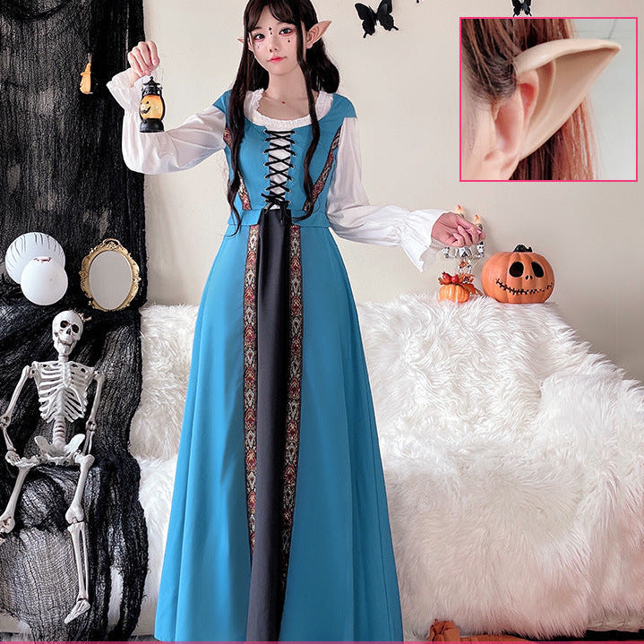 Damen Märchenhaftes Kostümkleid mit eleganter Schnürung und romantischen Details Echo Archiv
