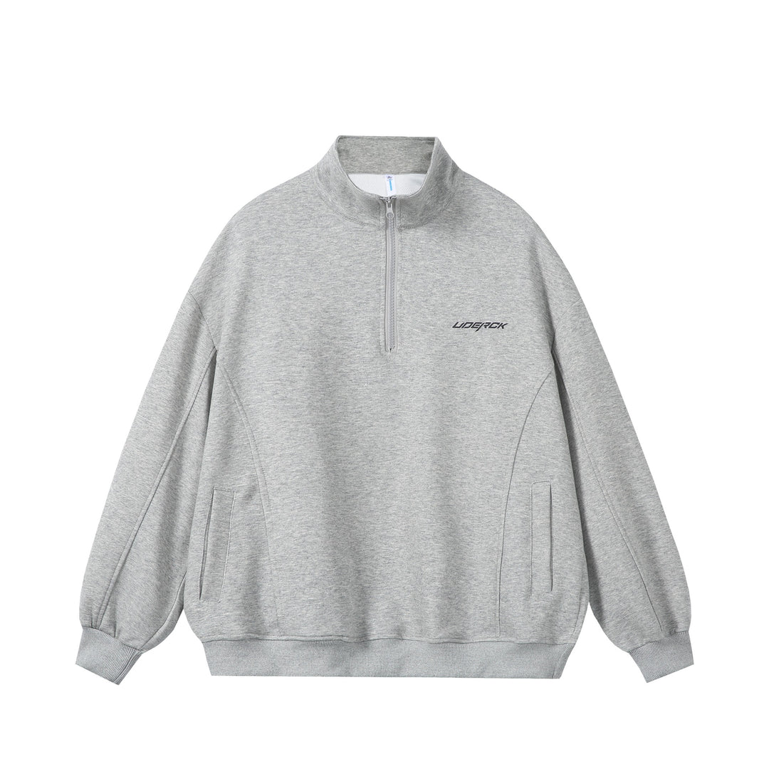 Unisex Oversize-Halbzip-Sweatshirt aus French-Terry mit Stehkragen Echoarchiv