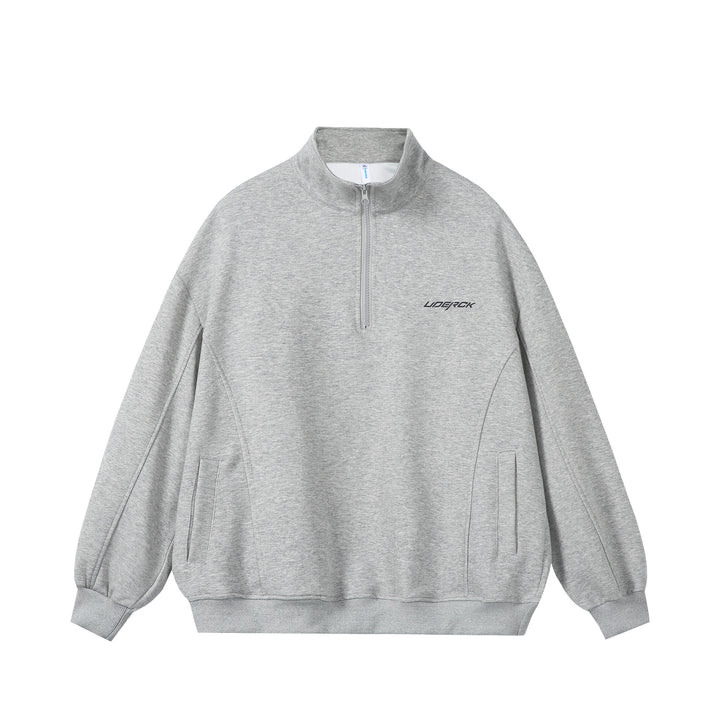 Unisex Oversize-Halbzip-Sweatshirt aus French-Terry mit Stehkragen Echoarchiv