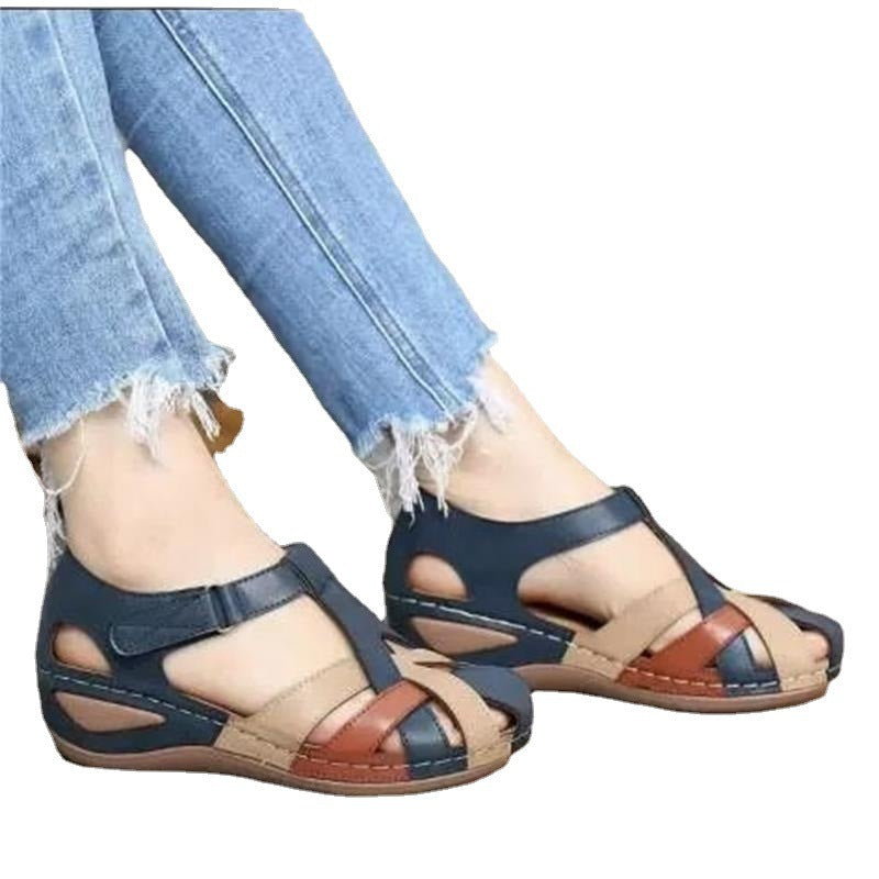 Damen Geflochtene geschlossene Komfort‑Sandalen mit verstellbarem Knöchelriemen – Sorelia