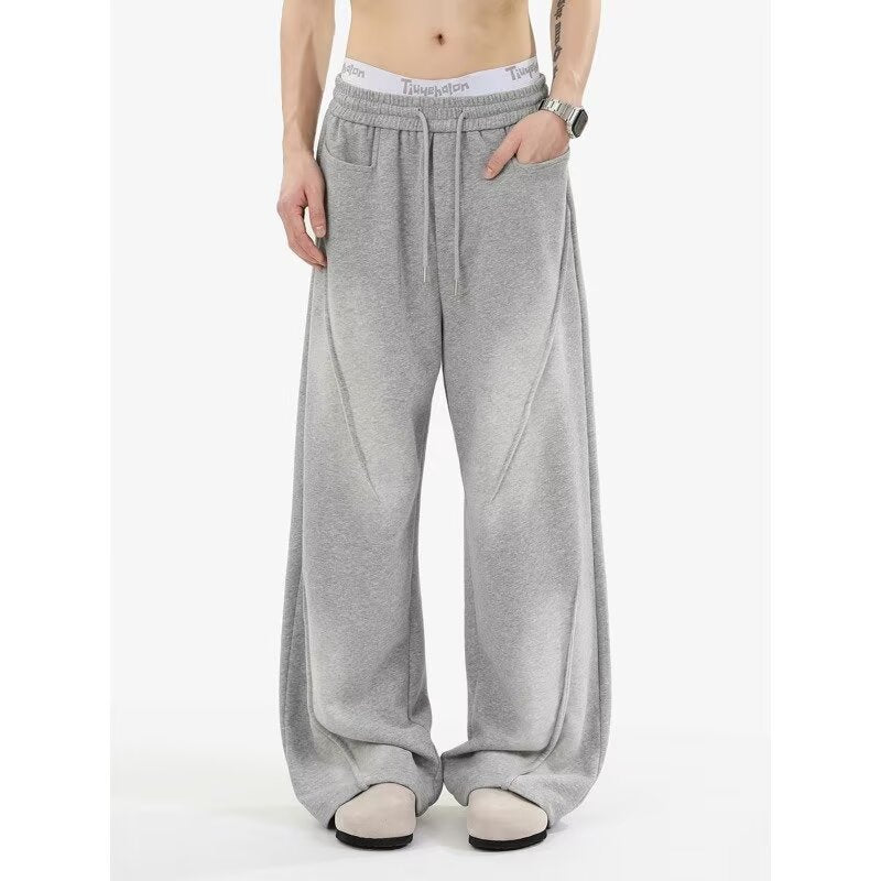 Herren Extreme Oversize Jogginghose mit extra weitem Bein, Kordelzug und Eingrifftaschen – Sorevano