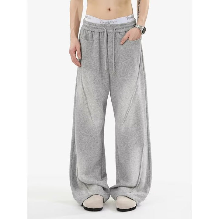 Herren Extreme Oversize Jogginghose mit extra weitem Bein, Kordelzug und Eingrifftaschen – Sorevano