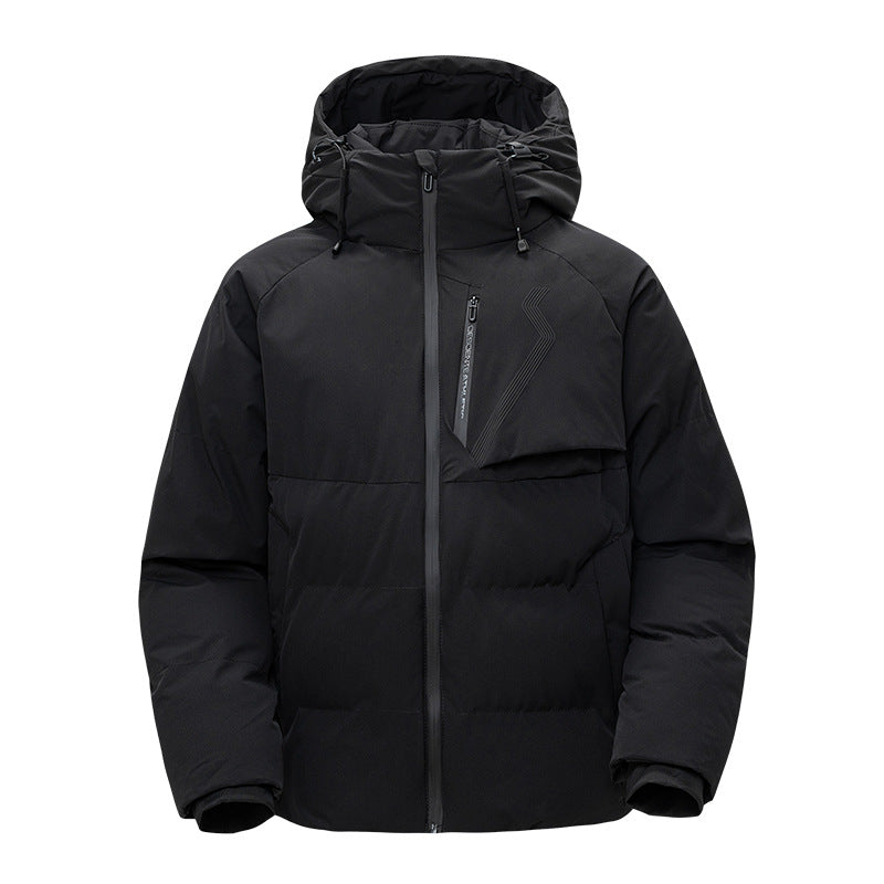 Herren Technische Daunenjacke mit isolierender Kapuze und hochfunktionalen Taschen Echoarchiv