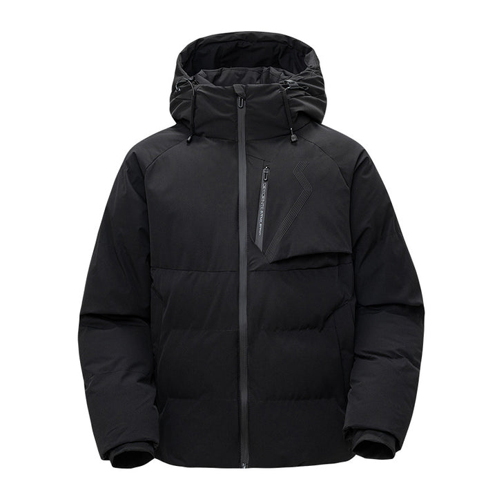 Herren Technische Daunenjacke mit isolierender Kapuze und hochfunktionalen Taschen Echoarchiv