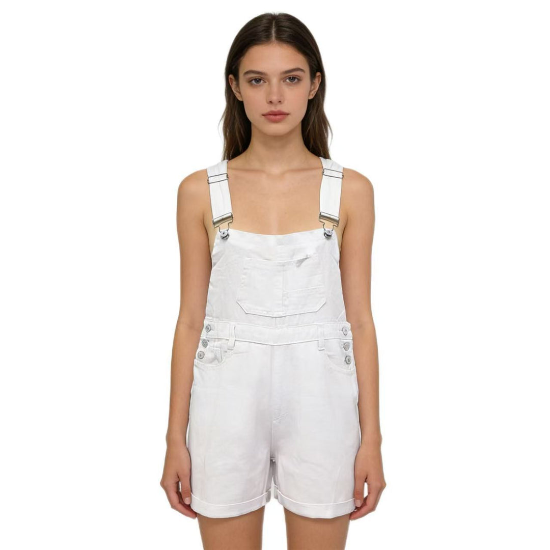 Damen Denim-Latzshorts mit modernen Details und praktischen Taschen Echo Archiv