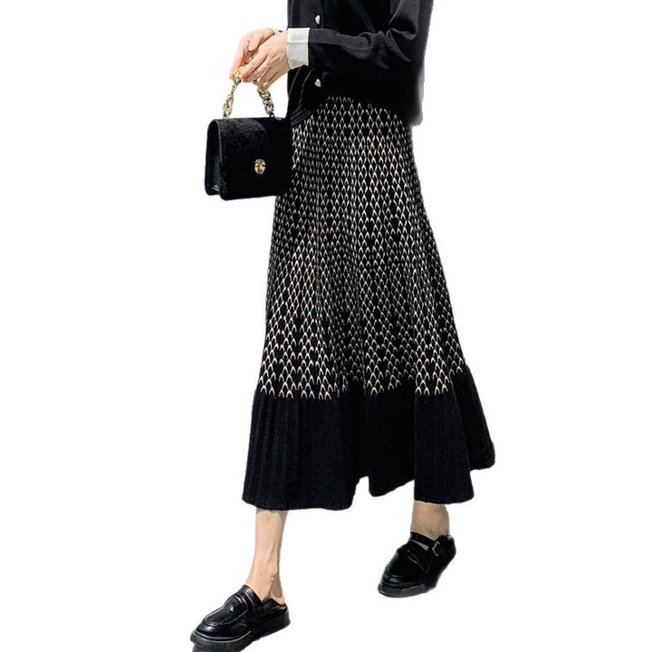 Damen Eleganter und lässiger Midirock mit strukturiertem Design Echo Archiv