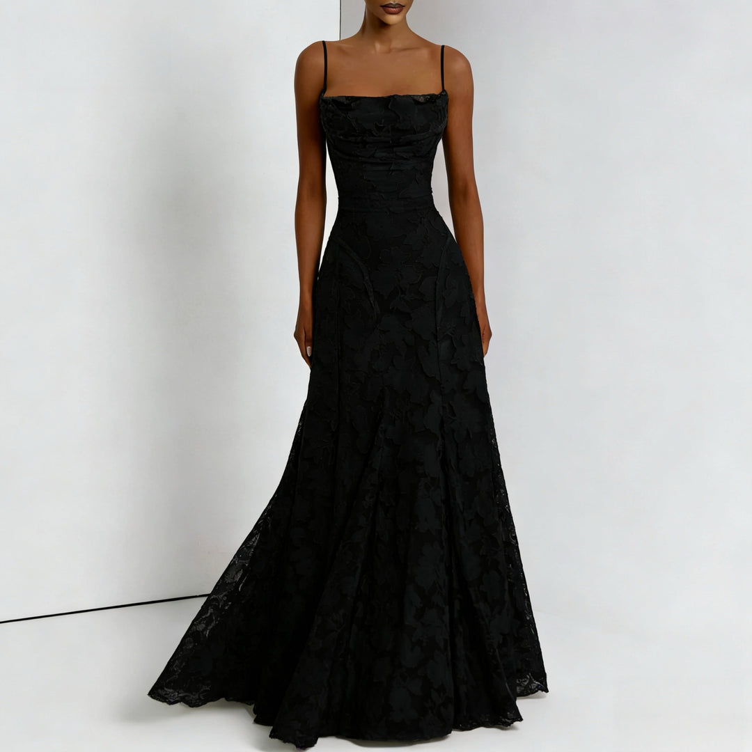 Damen Maxikleid mit floralen Spitzenapplikationen Echo Archiv