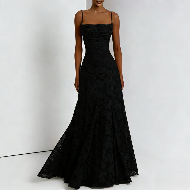 Damen Maxikleid mit floralen Spitzenapplikationen Echo Archiv