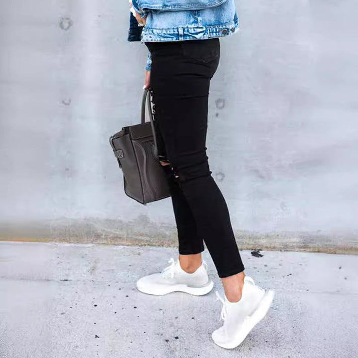 Damen Skinny Jeans mit modischen Rissen – Dénora