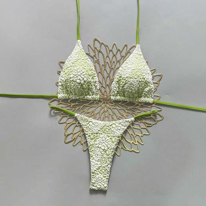 Damen Triangel-Bikini mit strukturierter Häkeloptik Echo Archiv