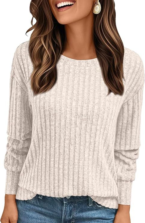 Damen Strukturiertes Rippstrick-Sweatshirt mit Chenille-Optik und lockerer Passform Echo Archiv
