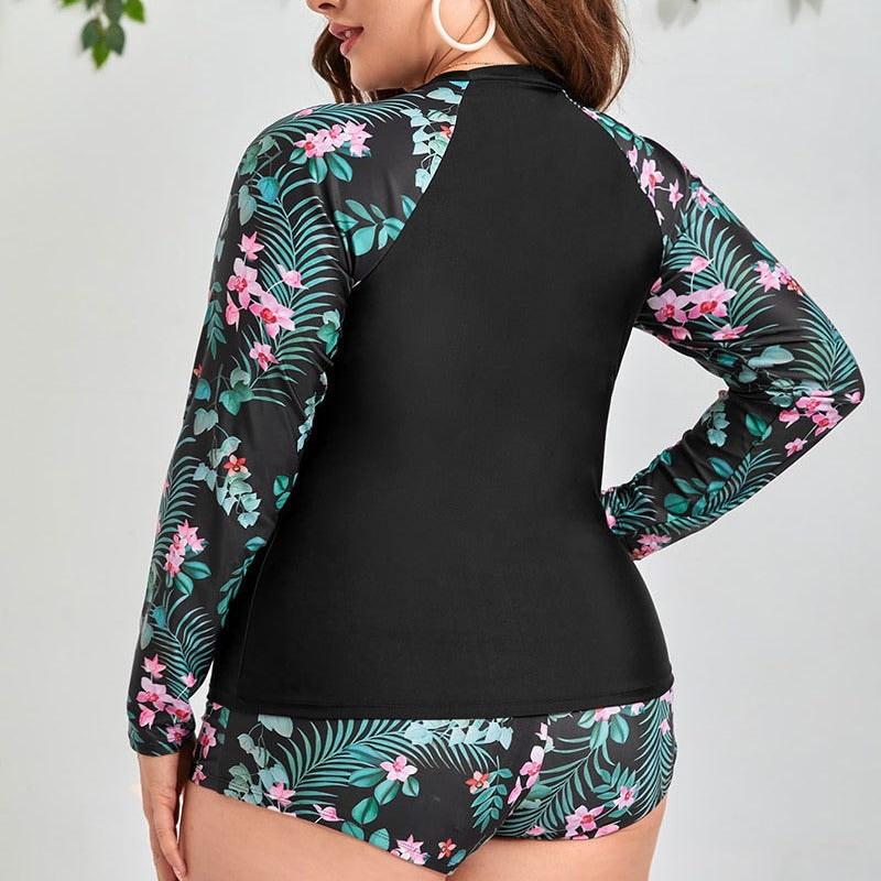Damen UV-Schutz Schwimmanzug mit floralem Langarmoberteil Echo Archiv