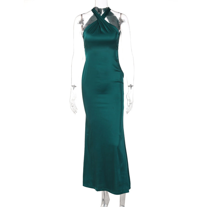 Damen Elegantes Wickelmaxikleid mit schmalen Trägern und figurbetontem Schnitt Echo Archiv