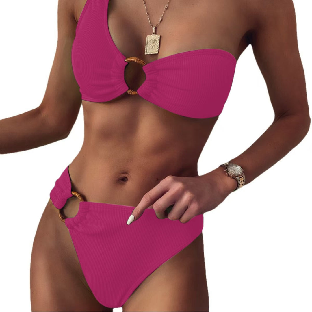 Damen Stilvoller Triangel-Bikini mit goldenen Details Echo Archiv