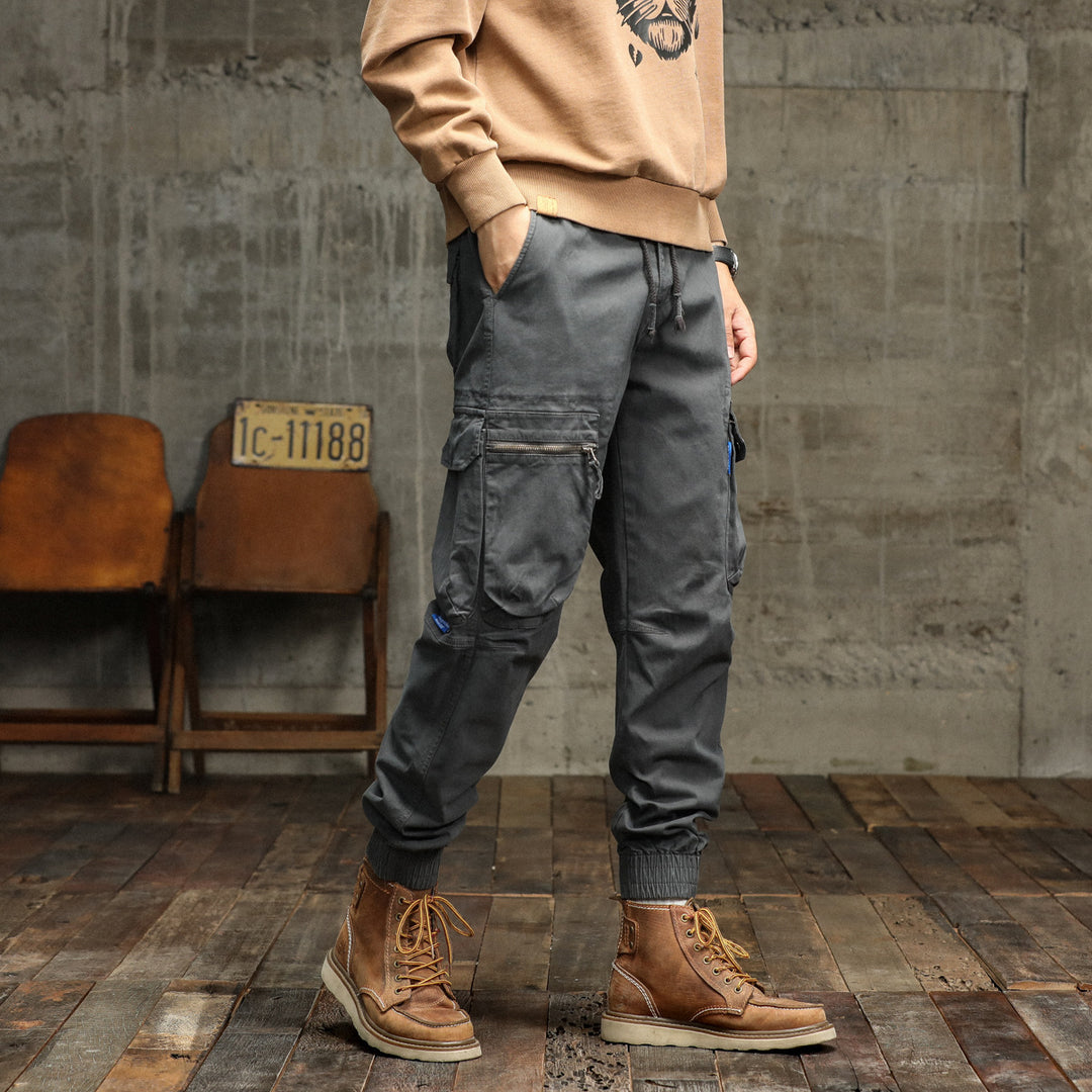 Herren Cargo-Pants mit funktionalen Taschen und elastischem Bund Echoarchiv