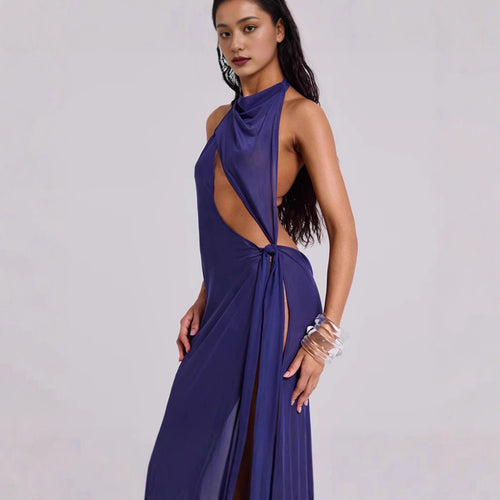 Damen Elegantes Cut-Out Maxikleid Echo Archiv