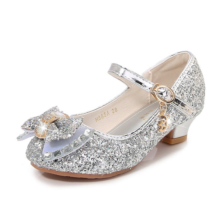 Mädchen Elegante Glitzer Ballerinas mit dekorativer Schleifen- und Strassapplikation Echo Archiv