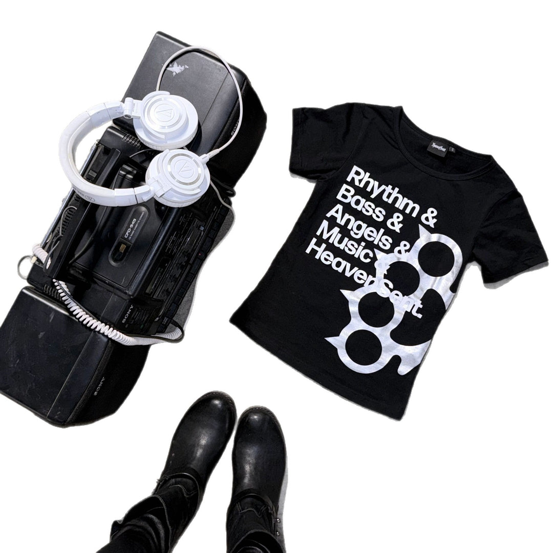 Damen Kurzarm T-Shirt mit kreativem Grafikdesign Echo Archiv