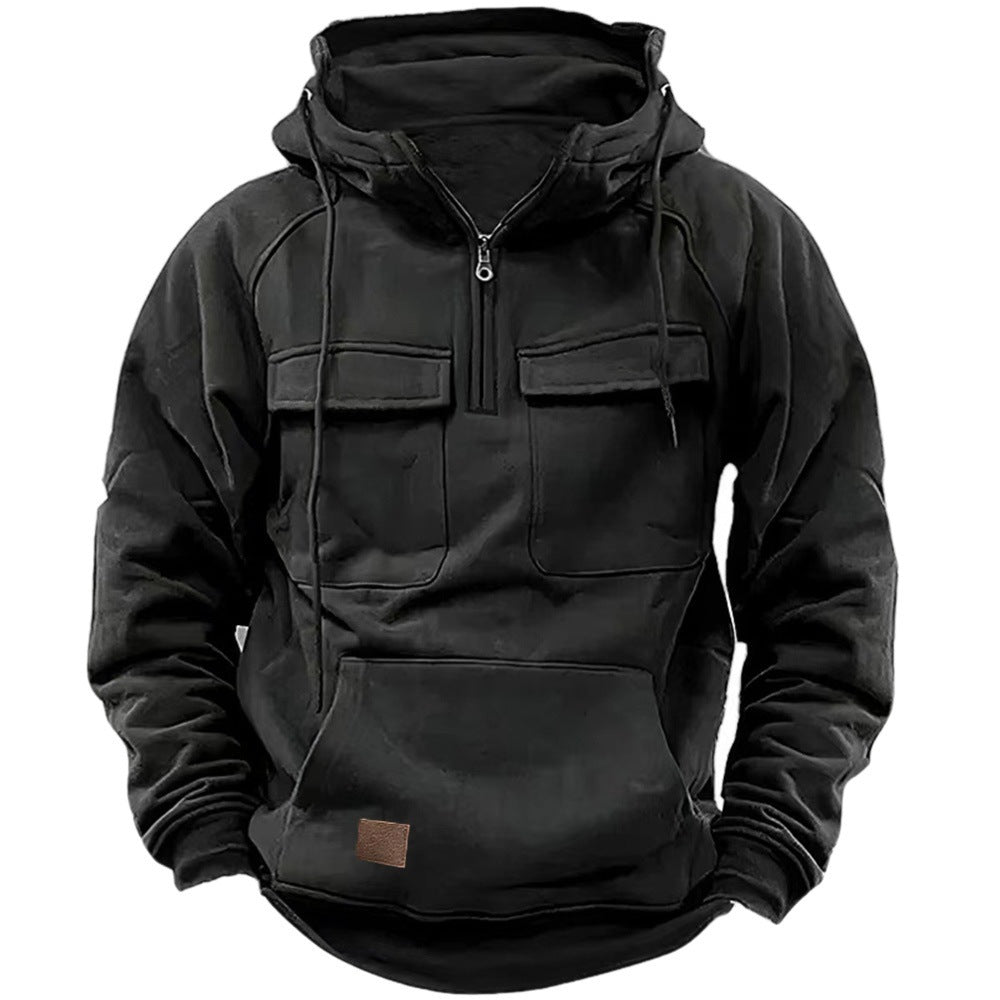 Herren Funktionales Kapuzenpullover mit praktischen Taschen Echoarchiv