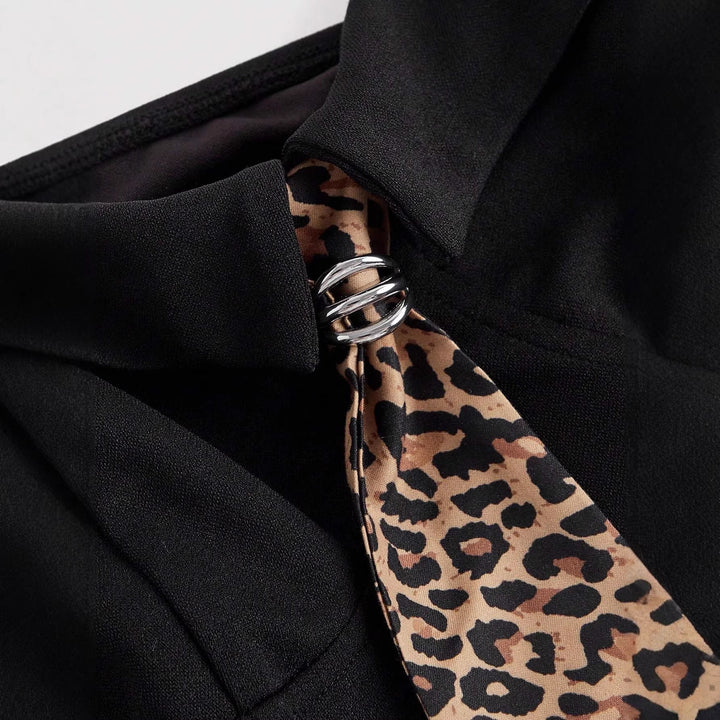 Damen Corsage mit modischem Tiermuster und tailliertem Schnitt Echo Archiv