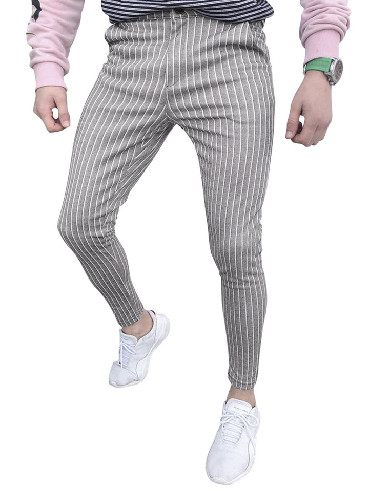 Herren elegante Slim-Fit Jeans im modernen Streifenmuster Echoarchiv