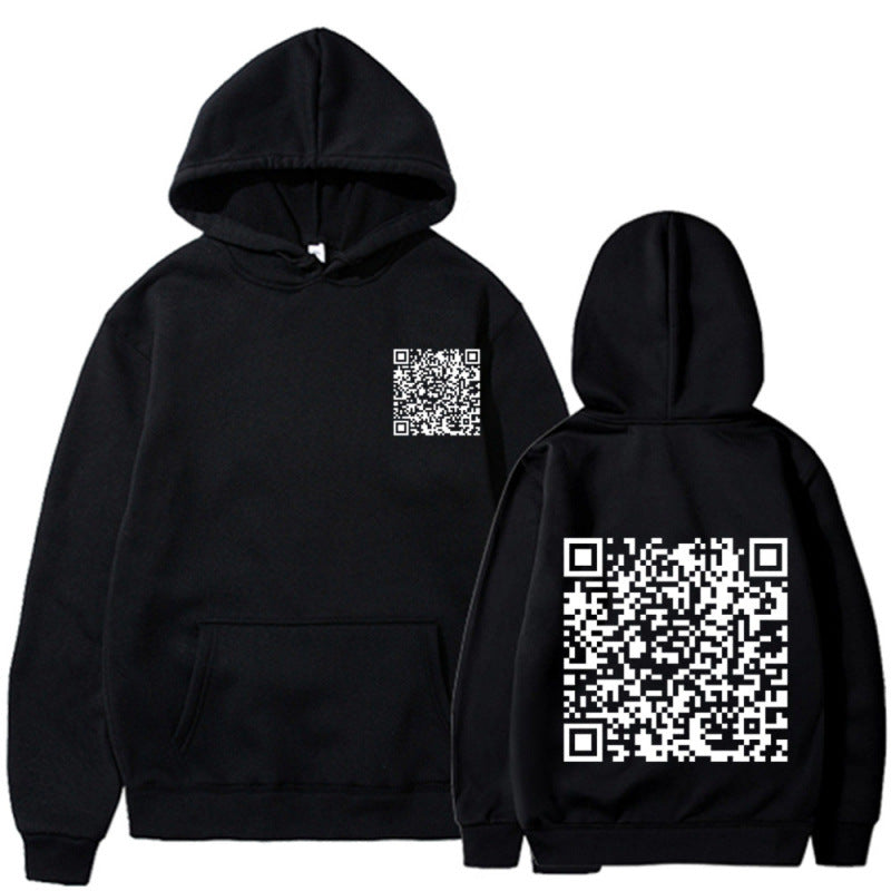 Damen Sportlicher Kapuzenpullover mit QR-Code Echoarchiv