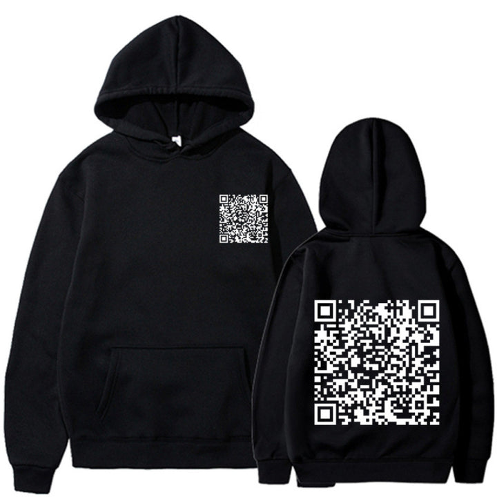 Damen Sportlicher Kapuzenpullover mit QR-Code Echoarchiv