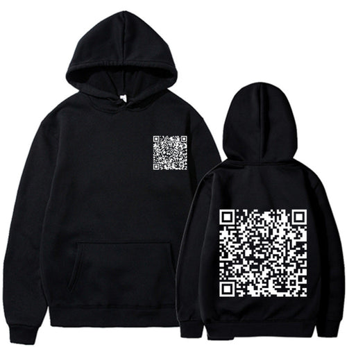 Damen Sportlicher Kapuzenpullover mit QR-Code Echoarchiv