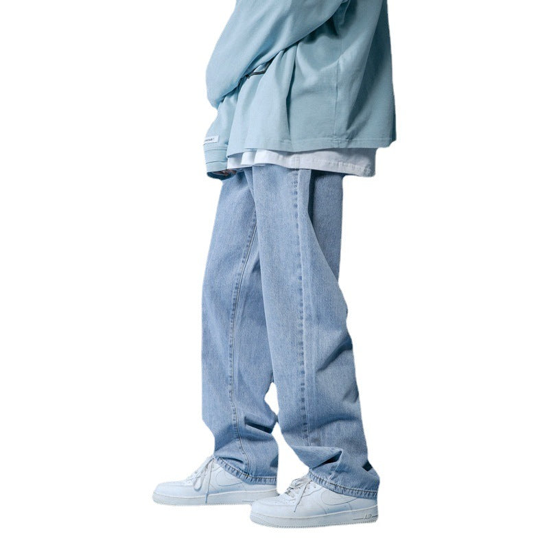Herren lockere Denim-JEchoarchivns im Vintage-Stil mit hoher Taille Echoarchiv
