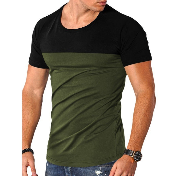 Herren Rundhals T-Shirt mit farblich abgesetztem Design und hohem Tragekomfort Echoarchiv