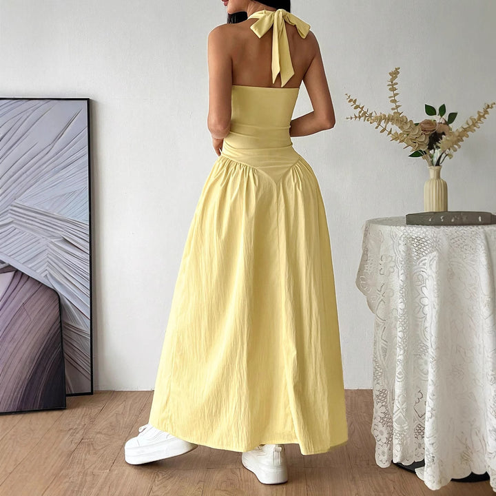 Damen Maxidress mit U-Ausschnitt und fließendem Rock Echo Archiv