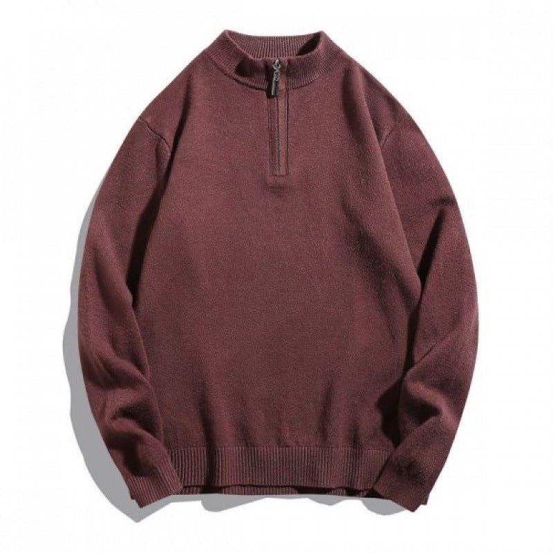 Herren gemütlicher Rollkragenpullover mit Reißverschluss Echoarchiv