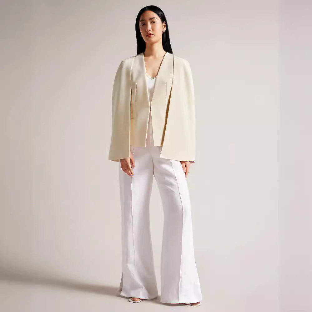 Damen kimonoinspirierter Cape‑Blazer im fließenden Tailoring‑Look Echoarchiv