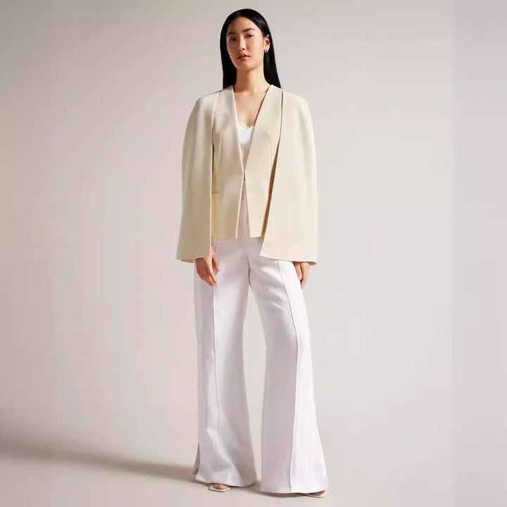 Damen kimonoinspirierter Cape‑Blazer im fließenden Tailoring‑Look Echoarchiv