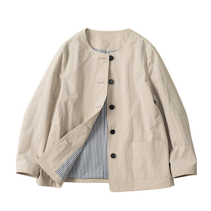 Damen Modische Übergangsjacke mit einzigartiger Knopfleiste Echoarchiv