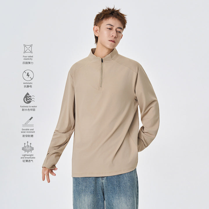 Herren Atmungsaktives Funktions‑Halbzip Trainingsshirt mit Stretch und Stehkragen Echo Archiv