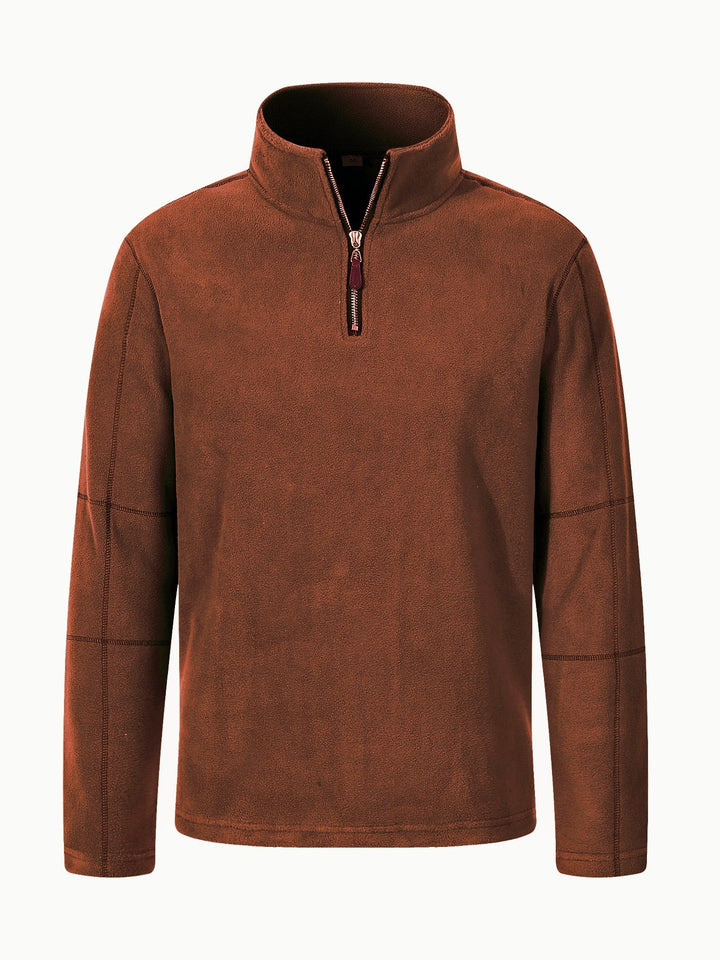 Herren Fleece-Pullover mit Stehkragen und Halbreißverschluss Echoarchiv
