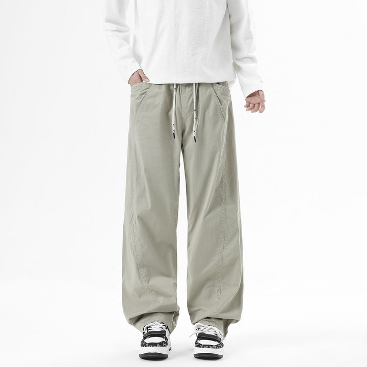 Herren Leichte Relaxed-Fit Bundhose mit Tunnelzug, schrägen Eingrifftaschen und Paneelnähten Echo Archiv